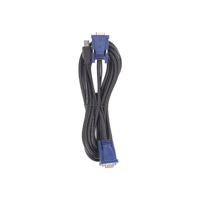 Cable USB KVM / VGA Coaxial Blindado / 5 m (16.40 pies) / Calibre 28 / Núcleos de Ferrita