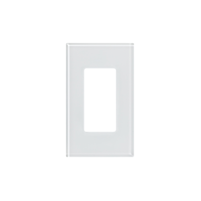 Tapa de cristal / 1 espacio / 75 x 119 mm / 2.94 x 4.69 in / Snap-in / Blanco satin
