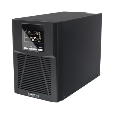 UPS Online Doble Conversión / 1000 VA / 900 W / Pantalla LCD / 3 Salidas NEMA 5-15R / AVR Boost y Buck / Protección RJ45
