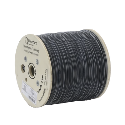 Carrete de Fibra Óptica Drop Plana / 2 km / G.657A2 Monomodo / 1 Hilo / Dieléctrica / Interior-Exterior / 6,562 ft
