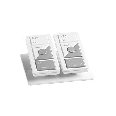Base de Mesa para Controles Remotos / Soporte Dual / Plástico ABS / Blanco Mate / Antideslizante