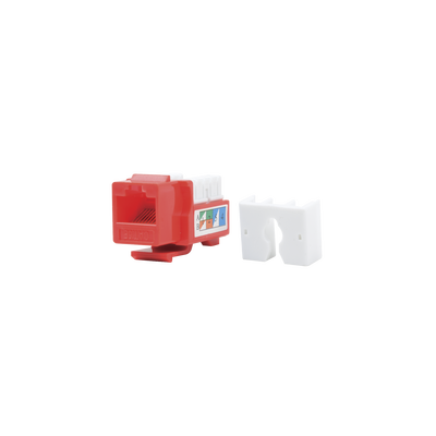 Módulo Jack Keystone / Cat5e / Terminación 110 / RJ45 / Sin Blindaje / Color Rojo