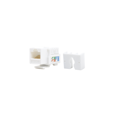 Módulo Jack Keystone / Cat5e / Terminación 110 / RJ45 / 1 Puerto / 90° / T568A-B / Blanco