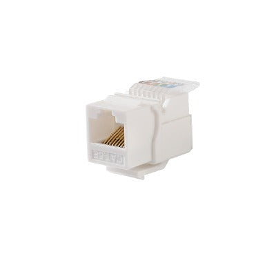 Módulo Jack Keystone Cat5e sin Herramienta (Toolless) para Faceplate - Color Blanco