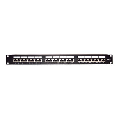 Panel de Parcheo / 24 Puertos / Cat5e STP Blindado / Rack 19" / 0.48 m
