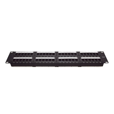 Panel de Parcheo de Impacto / 48 Puertos / Cat6 / 2U / 19 Pulgadas (48.26 cm) / T568A/T568B