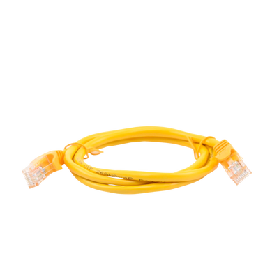 Cable de Parcheo UTP Cat5e / 1 Metro (3.28 Pies) / Amarillo / RJ45 / 100 Ohm
