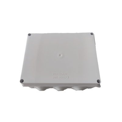 Caja de Derivación para Exterior / IP65 / IK07 / 10 Entradas / 200 x 155 x 80 mm (7.9 x 6.1 x 3.1 in) / ABS Aislante