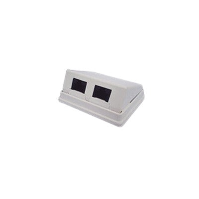 Caja de Pared Angulada / 2 Puertos Keystone / Cat5e/Clase D / UL 94V-0 / 0 a 70°C
