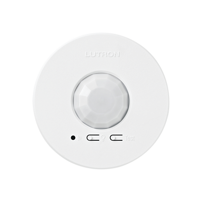 Sensor empotrable en techo / Detección presencia/vacancia 360° / 676 pies² (63 m²) / Techos 12 pies (3.7 m) / Inalámbrico