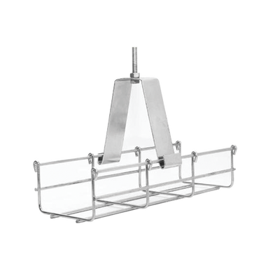 Soporte de Techo para Charola / 100 mm / Tipo Péndulo / Acero Calibre 14 / Electro Zinc / Falso Plafón