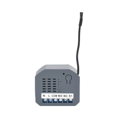 Micromódulo On/Off Z-Wave / Alimentación Universal 85-260V AC / Frecuencia 908.4 MHz / Contacto Seco 250V/3A / Compacto 44x38x17 mm (1.73x1.50x0.67 in)