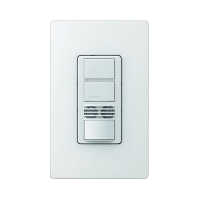 Interruptor con Sensor de Ocupación / Doble Tecnología PIR Ultrasónico / Cobertura 83 m² (896 ft²) / Voltaje Adaptable 120V-277V / Control LED, CFL e Incandescente