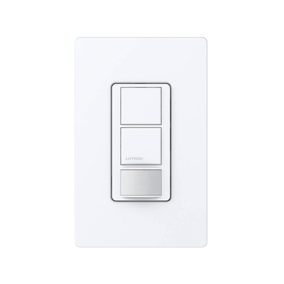 Apagador doble con sensor de presencia / Tecnología XCT PIR / Cobertura 83 m² (893 ft²) / Voltaje 120V-277V / 6A iluminación