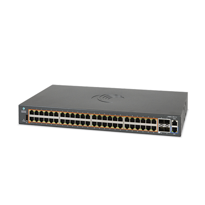 Switch PoE / 48 Puertos Gigabit 802.3af/at / 4 SFP+ / Capa 3 / 400 W / Gestión en la Nube
