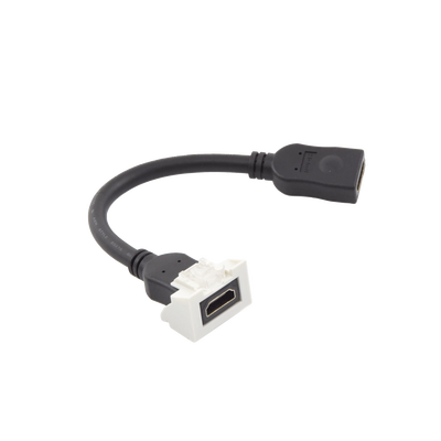 Adaptador HDMI / Pigtail Hembra-Hembra / 4K UHD / HDMI 2.0 / Faceplate 2 Salidas / 0.61 m (2 ft) / Blanco