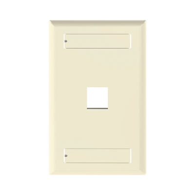 Placa de Pared Vertical / 1 Puerto Keystone / 69.8x114.3 mm / 2.75x4.5 pulg. / Marfil
