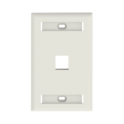 Placa de Pared Vertical / 1 Puerto Keystone / 69.8 x 114.3 mm / Blanco Mate
