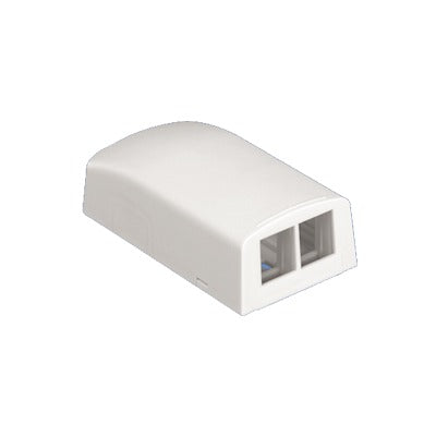 Caja de Montaje en Superficie / 2 Módulos Keystone / ABS Blanco Mate / 1.95 x 1.13 x 3.65 in