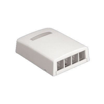 Caja de Montaje en Superficie / 4 Módulos Keystone / ABS / 82.8 x 31.2 x 83.3 mm / Blanco