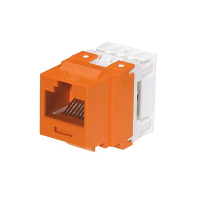 Conector Jack Keystone / Cat 6 / 8P8C / Terminación 110 / Naranja