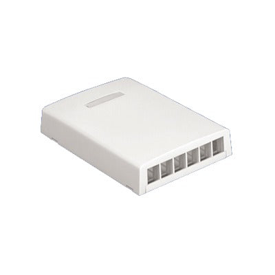 Caja de montaje en superficie / 6 módulos Keystone / Blanco mate / 6 puertos / ROHS