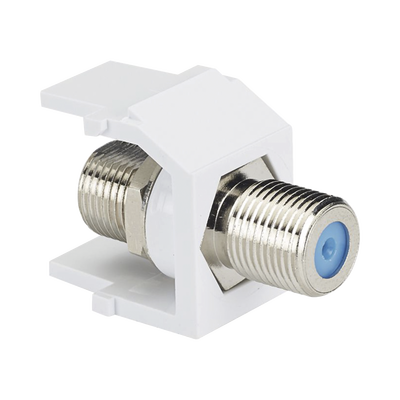 Módulo Acoplador Coaxial Tipo F / Keystone / 75 Ohms / 3.0 GHz / 29.6x16.7x21.8 mm / 1.17x0.66x0.86 ft