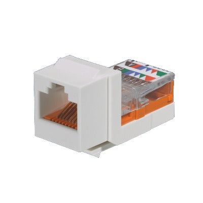 Módulo Jack Keystone / Cat 5e Clase D / Leadframe / RJ45 / 1 Puerto / Marfil