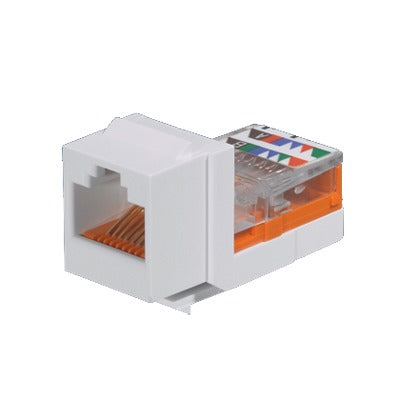 Módulo Jack Keystone / Cat 5e / Clase D / RJ45 / Leadframe / T568A/B / Sin Blindaje / Blanco