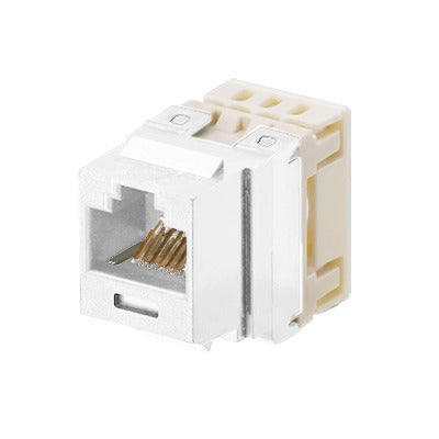 Jack Keystone / Cat 5e / Impacto 110 / RJ45 / 8P8C / UTP / Blanco Mate