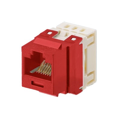 Jack Keystone / Cat 5e / RJ45 / 110 Impacto / 8P8C / Rojo