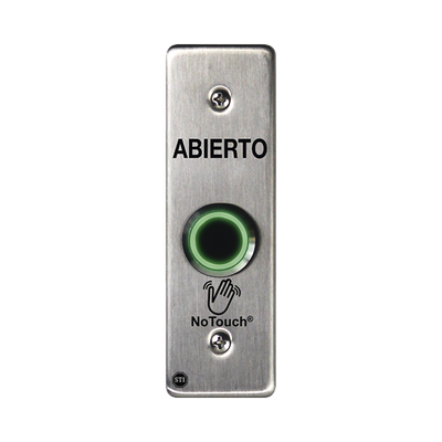 Botón de Salida NoTouch / Sensor IR / Acero Inoxidable 304 / Contacto Seco / LED Dual / Montaje Delgado 0.26"
