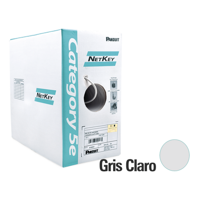 Bobina de Cable UTP / Categoría 5e / 24 AWG / 305 m (1000 ft) / 4 Pares / Cobre Sólido / PoE / PVC CM