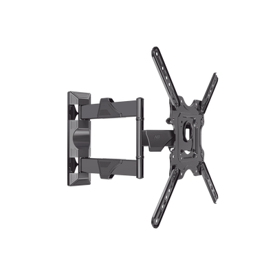 Soporte de Pared Articulado / Pantallas 32" a 55" / VESA 100x100 a 400x400 mm / Carga 27.2 kg (60 lbs) / Extensión 5 a 40 cm / Giro 180° / Inclinación +8° a -5°