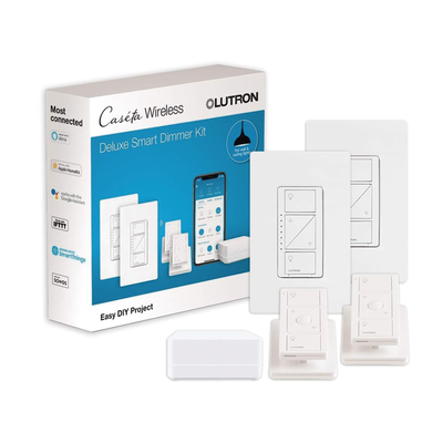 Kit de Iluminación Inteligente / Hub Controlador / 2 Atenuadores Sin Neutro / 2 Controles Remotos con Base de Mesa / Compatible HomeKit
