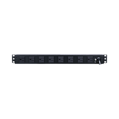 PDU Básico Rack / 10 Salidas NEMA 5-15R / 15 Amp / 120 Vca / 1U / Cable 4.5 m (14.8 ft)