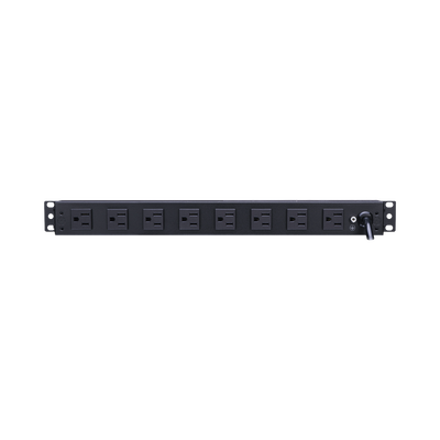PDU Básico Rack / 8 Salidas NEMA 5-15R Traseras / 15 Amp / 120 Vca / 1UR / Cable 4.5 m (14.8 ft)