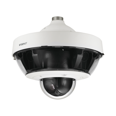 Cámara IP Multisensor 8-20 MP / 4 Sensores Intercambiables 2 o 5 MP / PTZ 2 MP 32X / WDR 150 dB / IP66 IK10 / 5 SD 256 GB