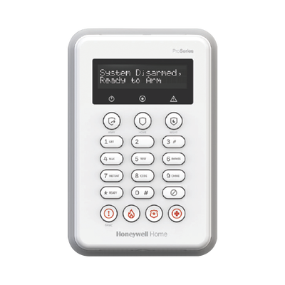 Teclado Inalámbrico para Alarma / Pantalla 2x16 / Alcance 91m (300 pies) / Multilingüe / Montaje Pared o Escritorio