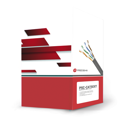 Bobina de Cable UTP Cat5e / 4 Pares / 305 m (1000 pies) / 24 AWG / 100% Cobre / LDPE Anti-UV / Exterior