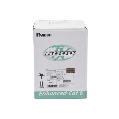 Cable UTP / Categoría 6 Mejorado / 23 AWG / 305 m (1000 ft) / PVC CM / 4 Pares / PoE / 250 MHz