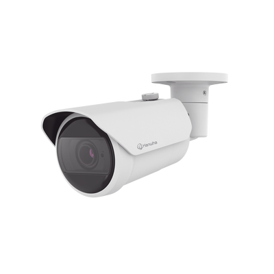 Cámara IP Bala Antivandálica / 5 Megapixel / Lente Varifocal Motorizado 3.2 - 10.2 mm / IR 30 m (98.4 ft) / WDR 120 dB / IP66 / H.265 & WiseStream / Detección IA Personas y Vehículos