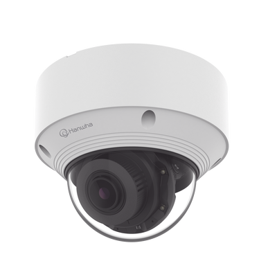 Cámara IP Domo Antivandálica / 8 Megapixel / Lente Varifocal 3.2 - 10 mm / IR 30 m (98.4 ft) / WDR 120 dB / IP66 / H.265+ & WiseStream / Detección IA Personas y Vehículos