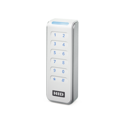 Lector de Control de Acceso / Multitecnología SEOS, iCLASS, MIFARE DESFire EV2 / Teclado 2x6 / Salida Wiegand y OSDP / RS-485 / 12 VCC