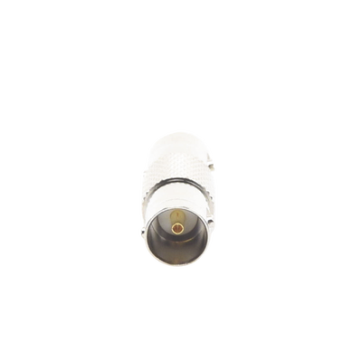Adaptador Coaxial Tipo Barril / BNC Hembra a BNC Hembra / 75 Ohm / Níquel-Oro-Teflón / 32.5 mm Largo