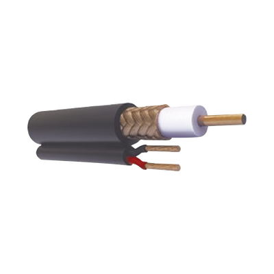Cable Coaxial Siamés / Cobre Sólido / Malla CCA 95% / 2 Hilos CCA Calibre 20 / HD+ / FR-UV