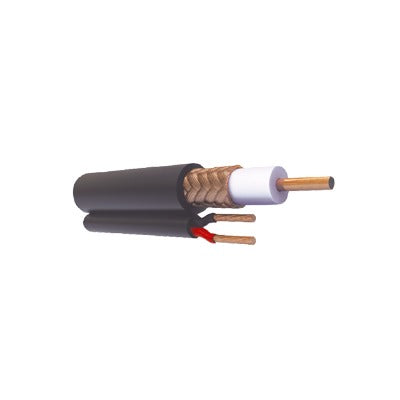 Cable Coaxial Siames / 305 m (1000 ft) / RG59 / CCA 90% / 20 AWG / Cobre Sólido / Intemperie HD