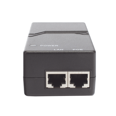 Inyector PoE / 802.3af 15W / 2 Puertos Gigabit / Entrada 100-240V AC / Detección Inteligente PD