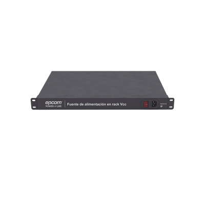 Fuente de Alimentación Rack 19" / 16 Puertos / 12 VDC / 600W / 20A Total / 2.5A por Puerto / Voltaje Regulable con Display