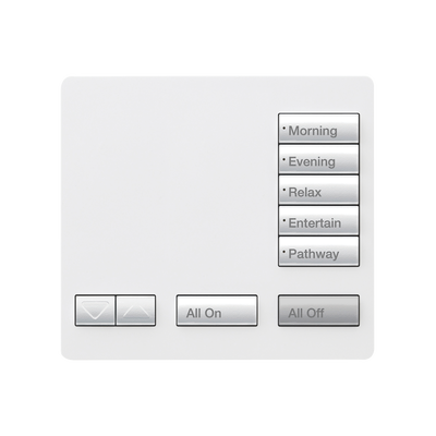 Teclado de Control / 5 Botones Retroiluminados / RF Inalámbrico / Portátil Sobre Mesa / Pilas AAA o Adaptador
